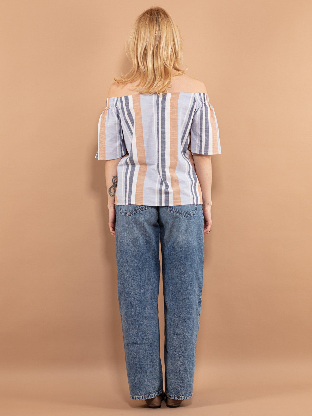 Vintage 00's Women Striped Blouse in Multi - NorthernGrip