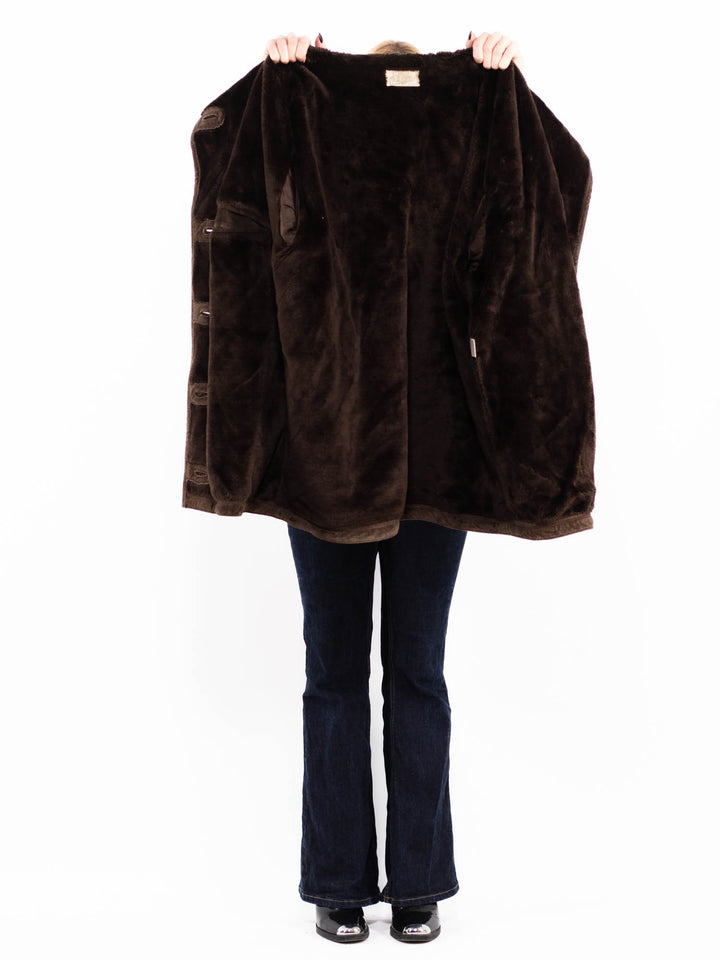 Vintage 90's Women Suede Sherpa in BrownA0735