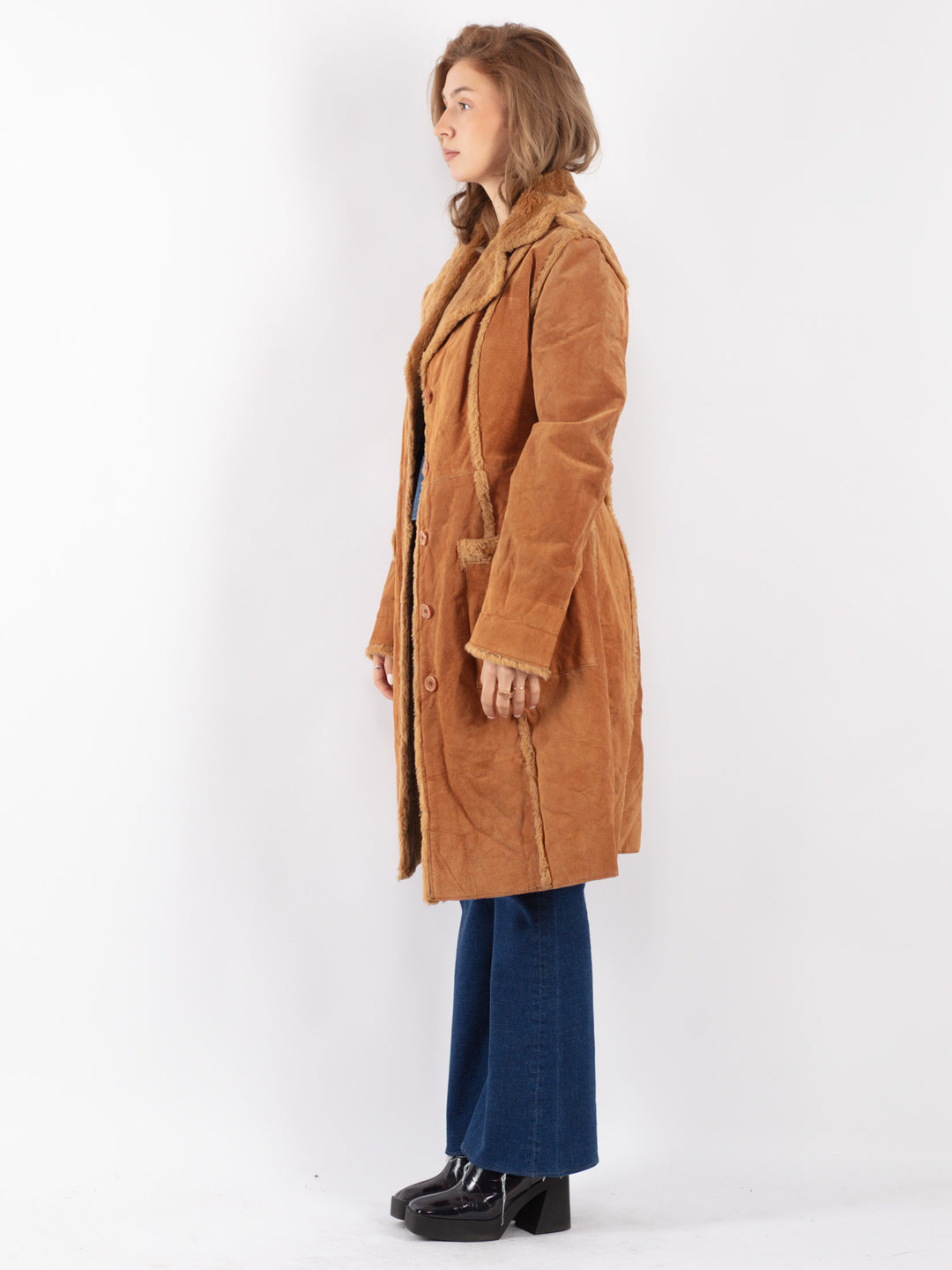 Vintage 90's Women Coat in Brown
