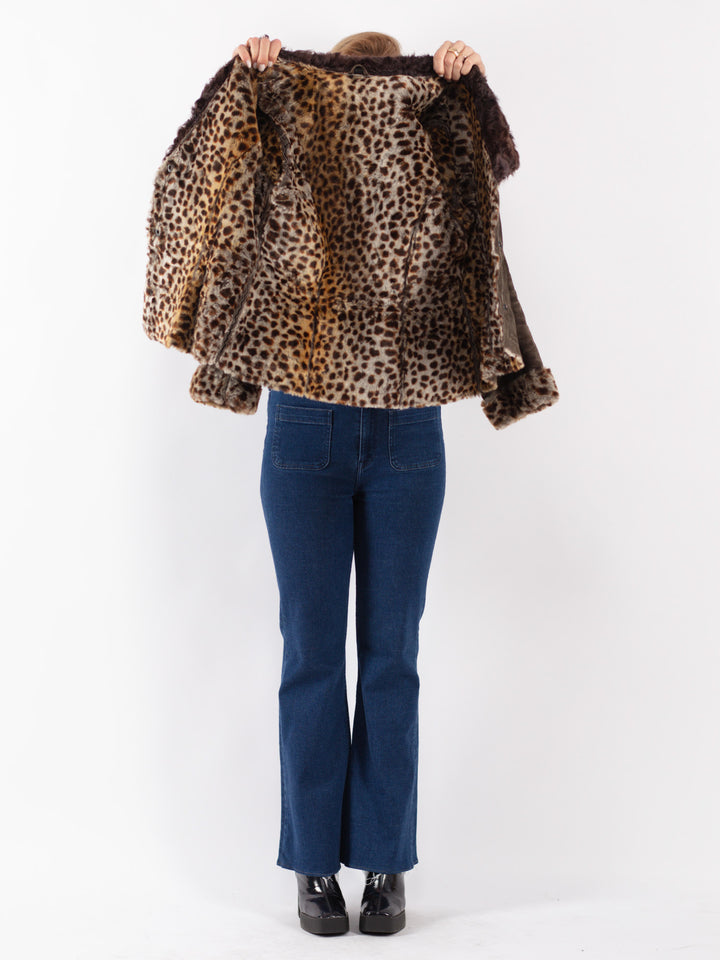 Vintage 90's Women Suede Sherpa Jacket in