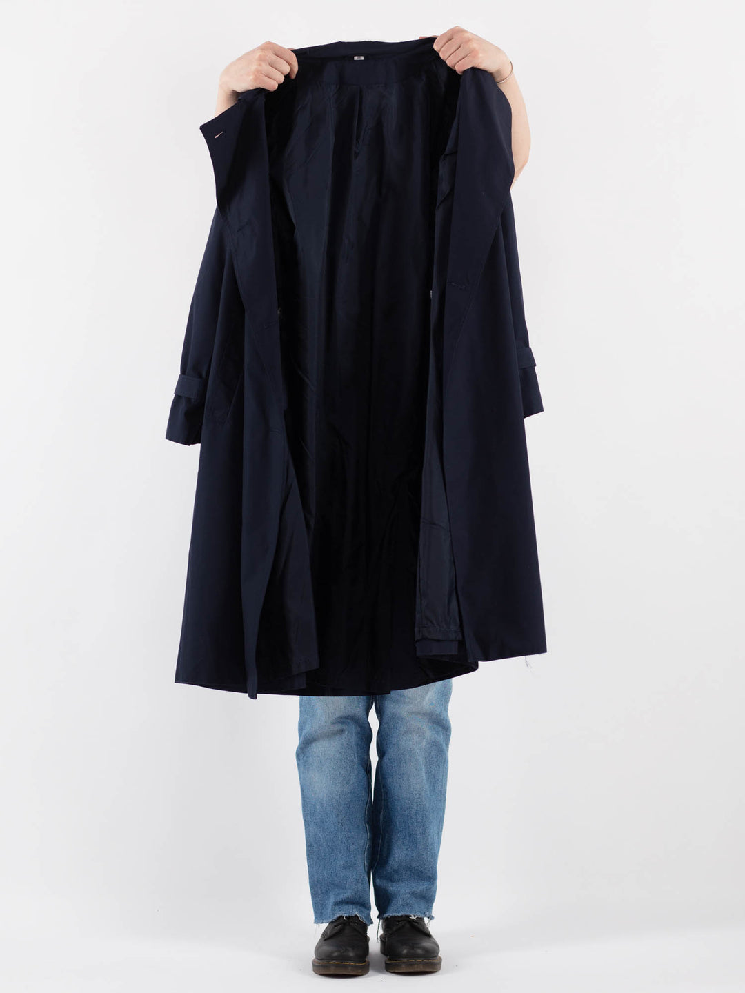 Vintage 90's Women Trench Coat in Blue