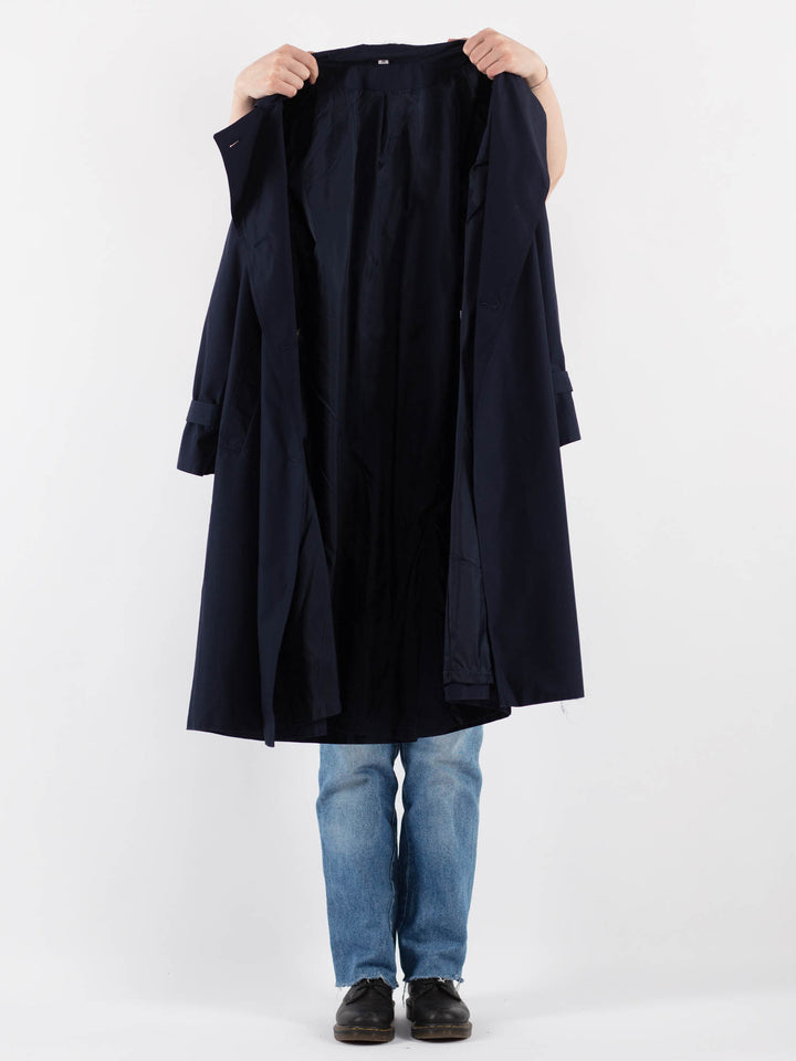 Vintage 90's Women Trench Coat in Blue