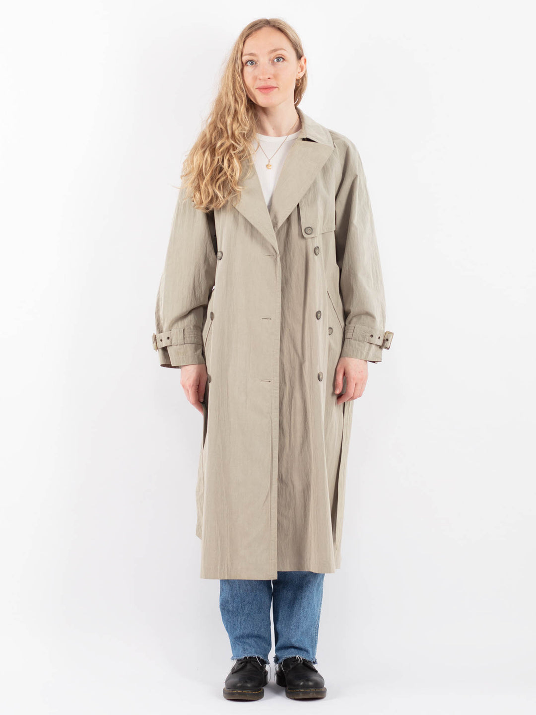 Vintage 90's Women Trench Coat in BeigeV9450