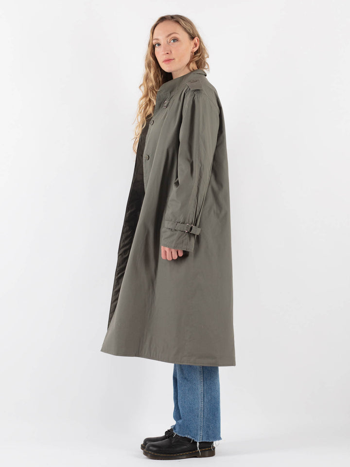 Vintage 90's Women Trench Coat in Khaki
