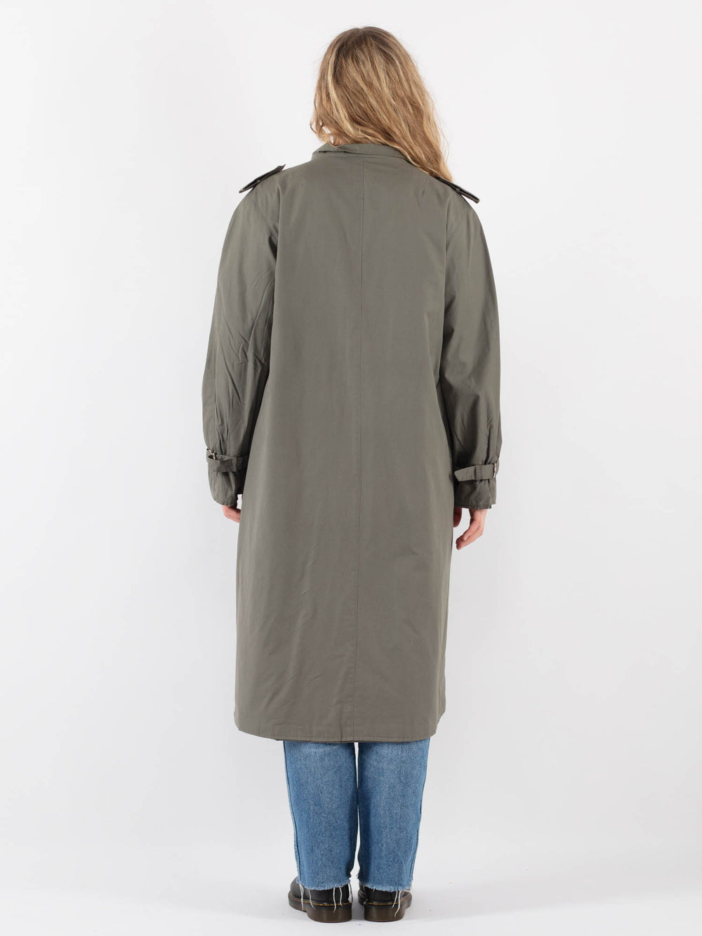 Vintage 90's Women Trench Coat in Khaki