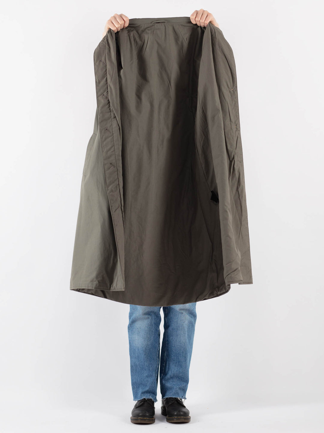 Vintage 90's Women Trench Coat in Khaki