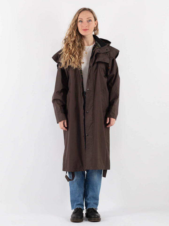 Vintage 90's Women Trench Coat in Brown