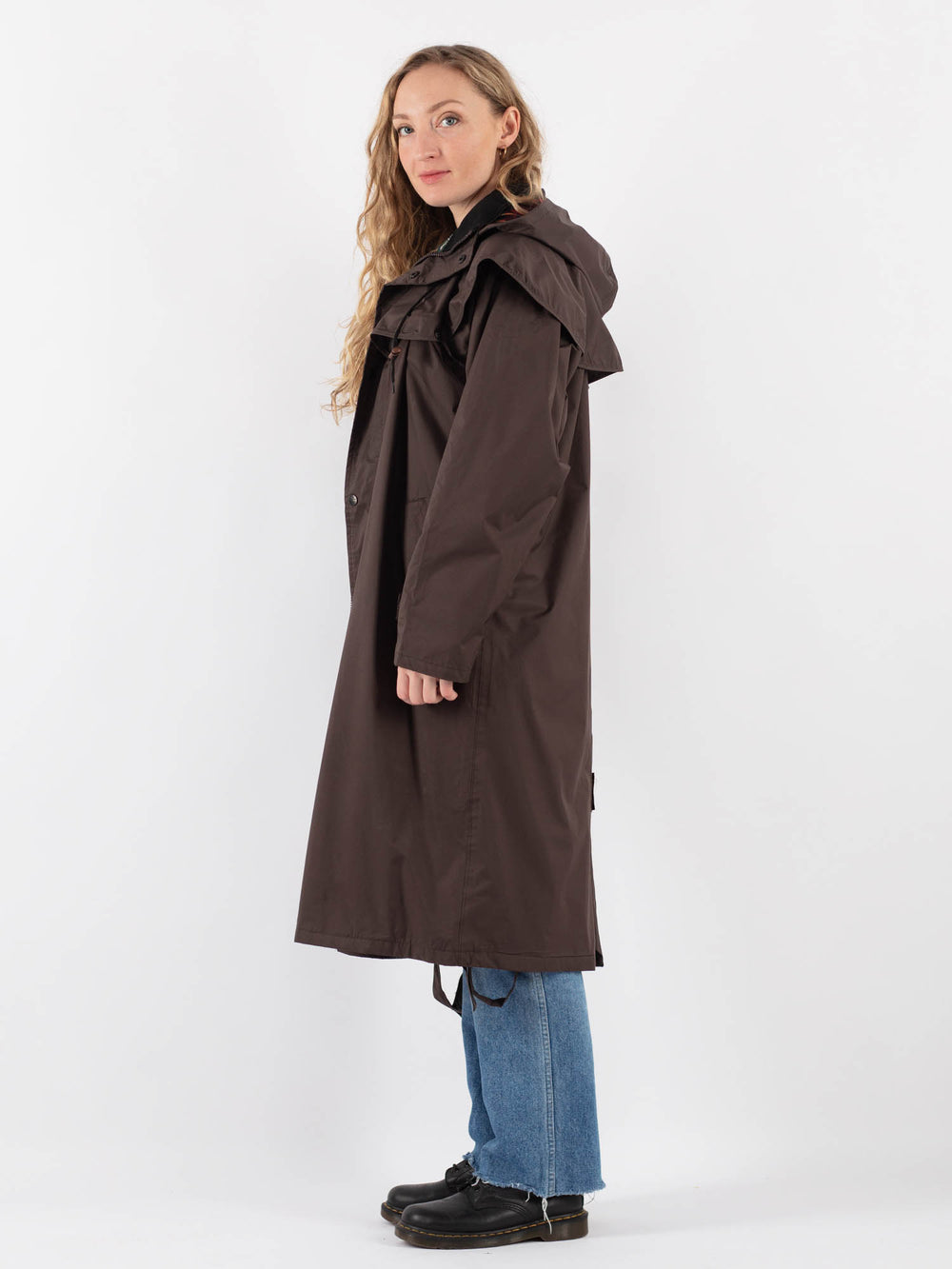 Vintage 90's Women Trench Coat in Brown