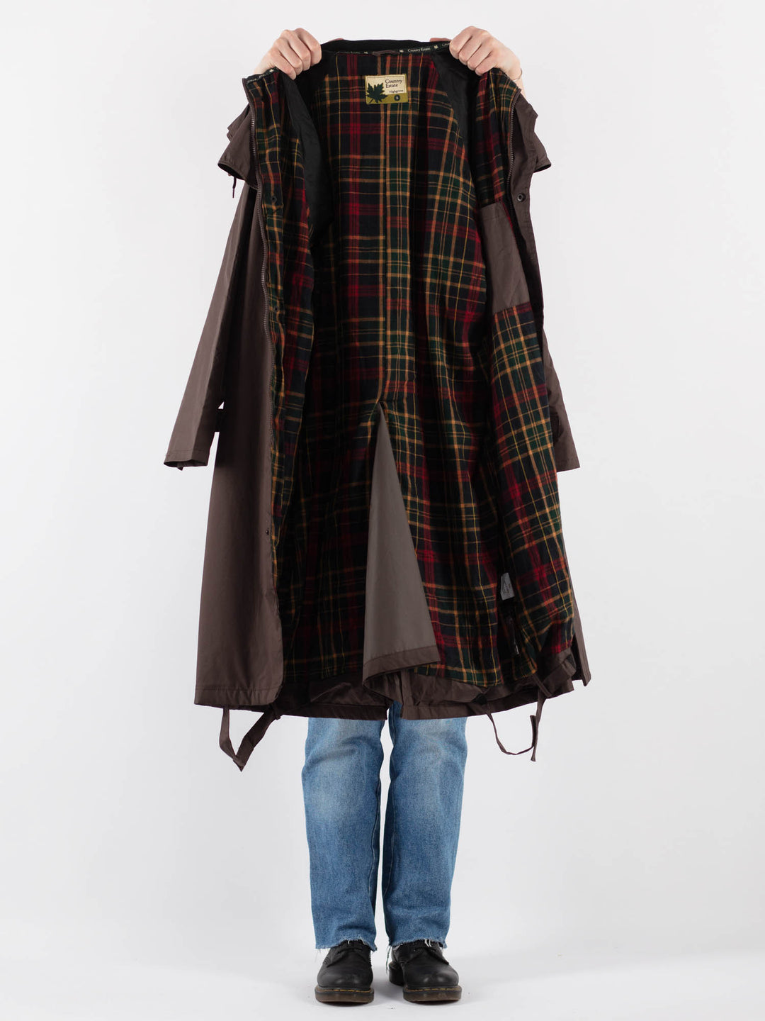 Vintage 90's Women Trench Coat in Brown