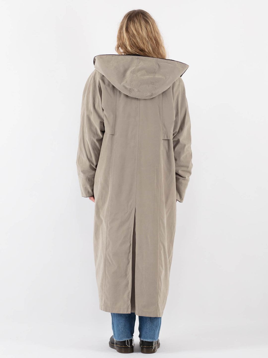 Vintage 90's Women Trench Coat in Beige