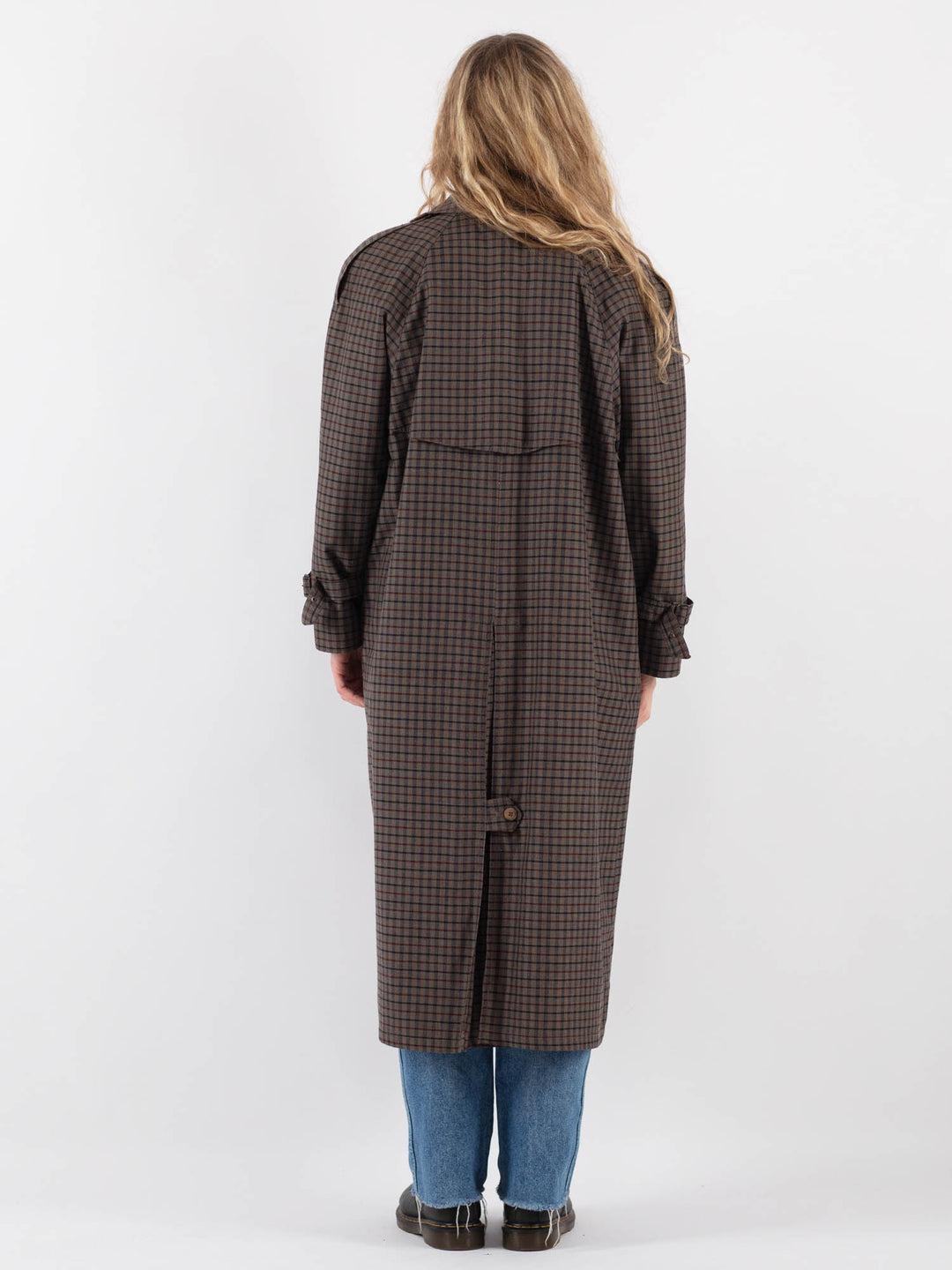 Vintage 90's Women Trench Coat in Brown