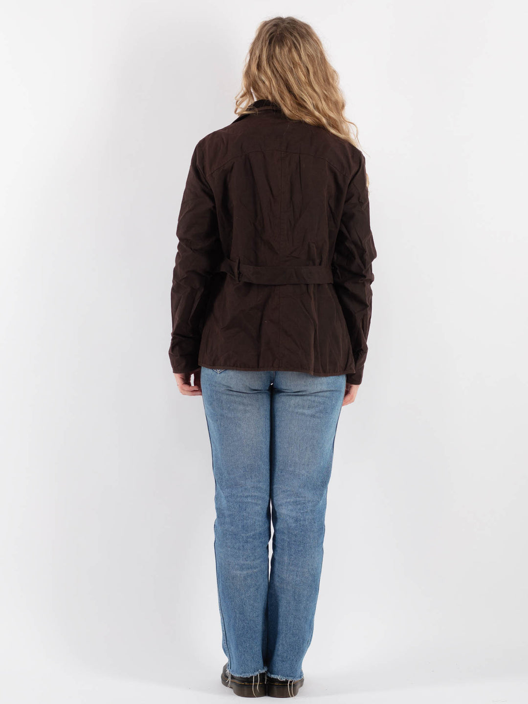 Vintage 90's Women Waxed Cotton Jacket in Brown - NorthernGrip