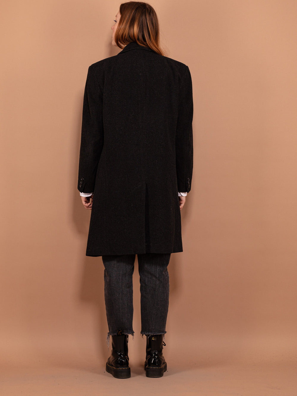 Vintage 90's Women Wool Blend Coat in Gray - NorthernGrip