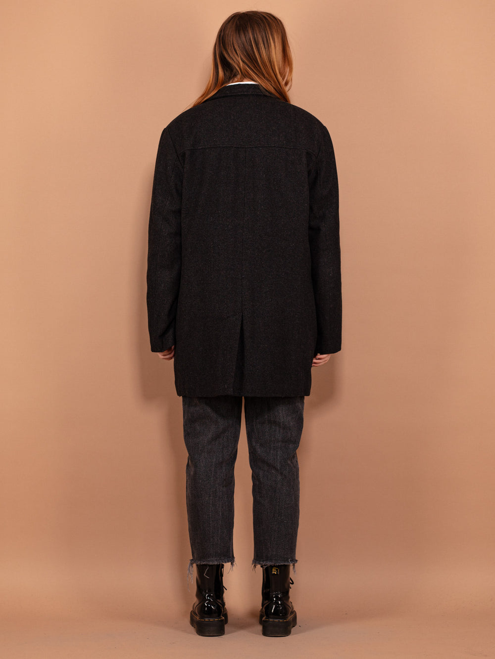 Vintage 90's Women Wool Blend Coat in Gray - NorthernGrip