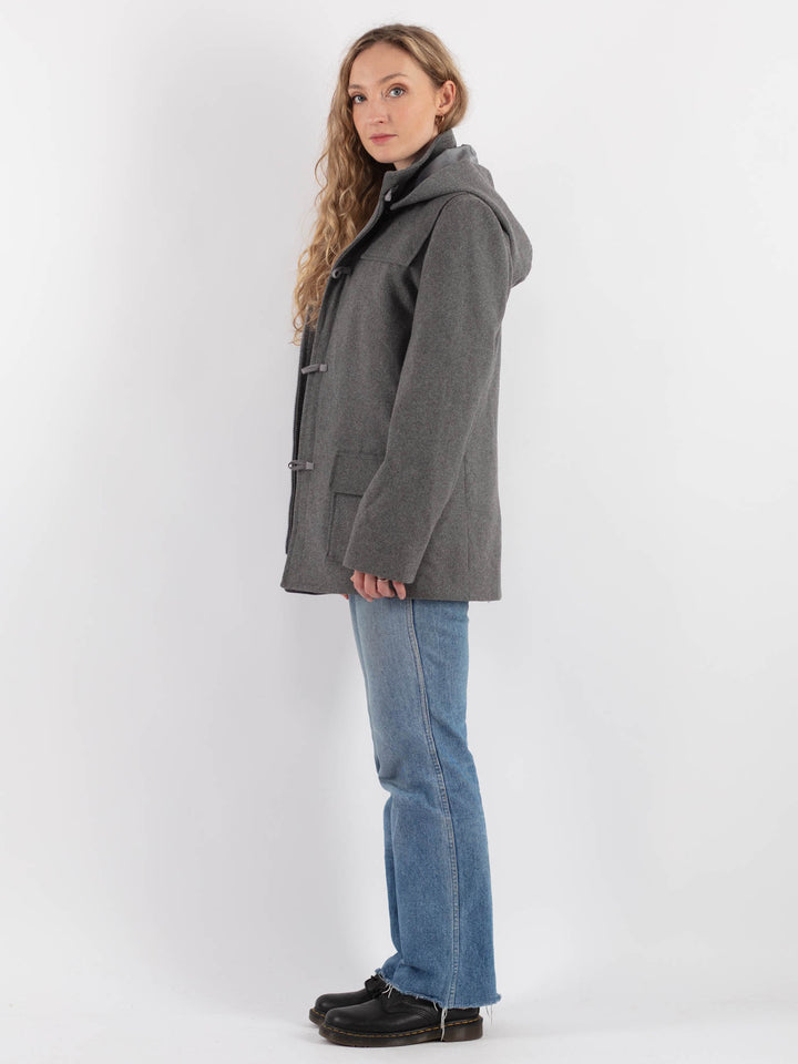 Vintage 90's Women Harris Wool Coat in GrayV9334
