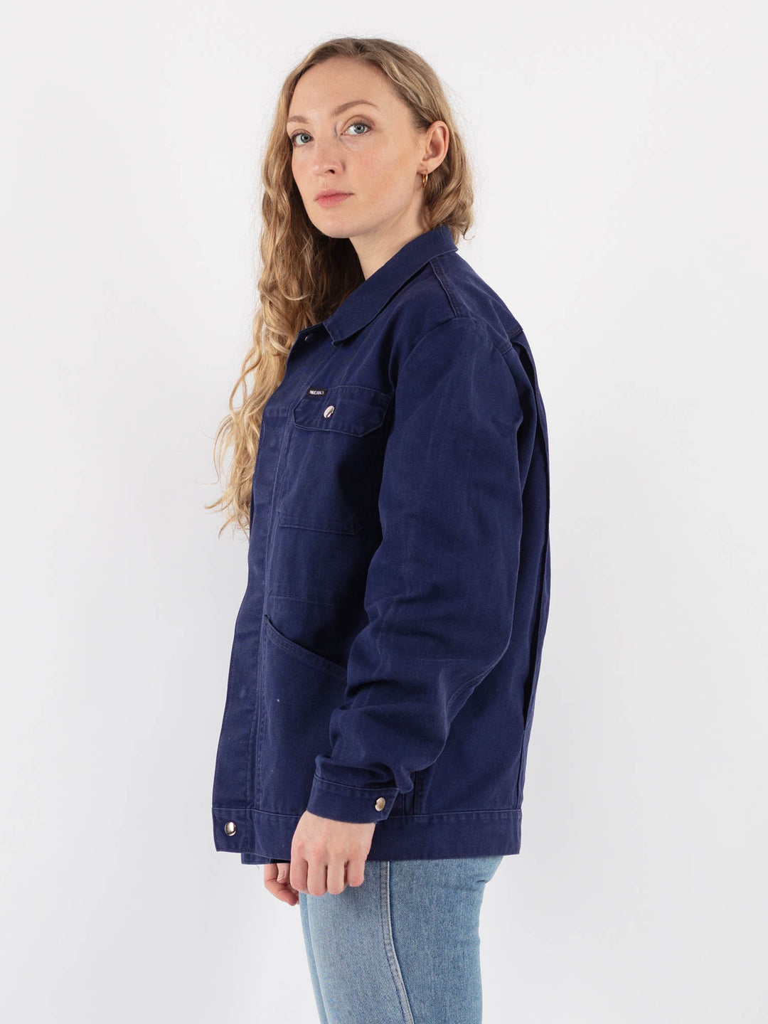 Vintage 90's Women Work Jacket in Blue