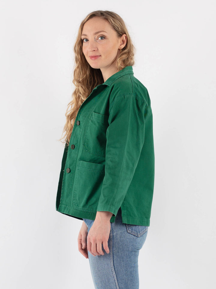 Vintage 90's Women Work Jacket in Green