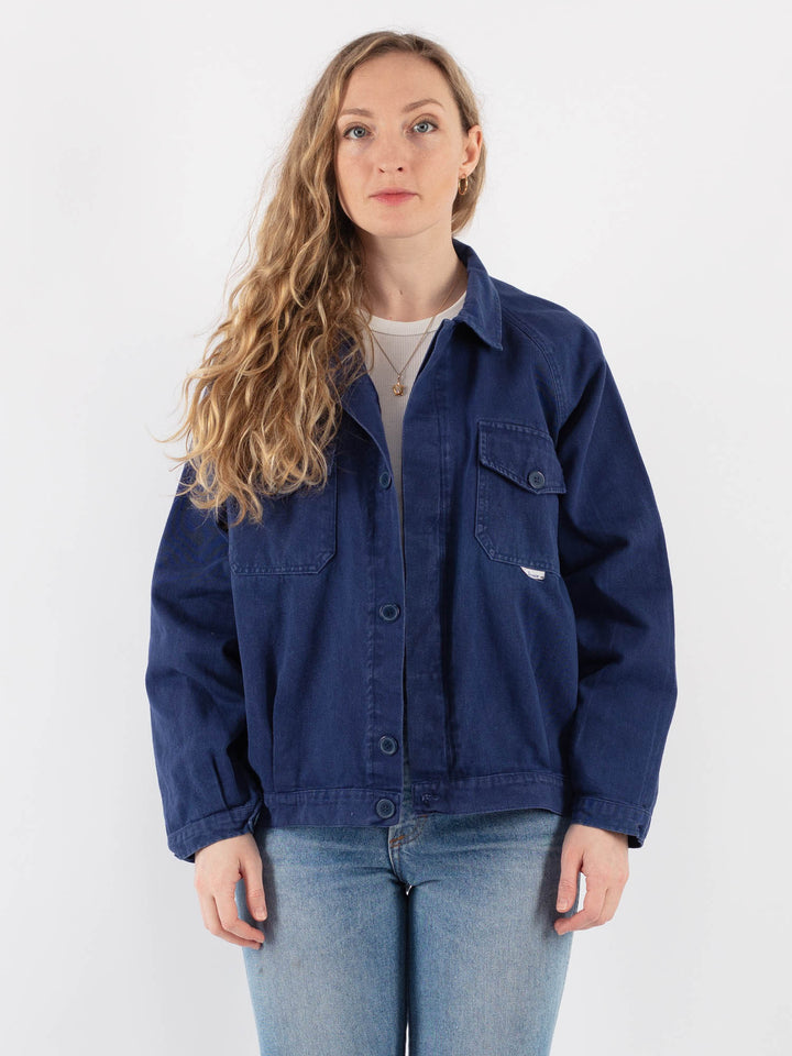 Vintage 90's Women Work Jacket in Blue