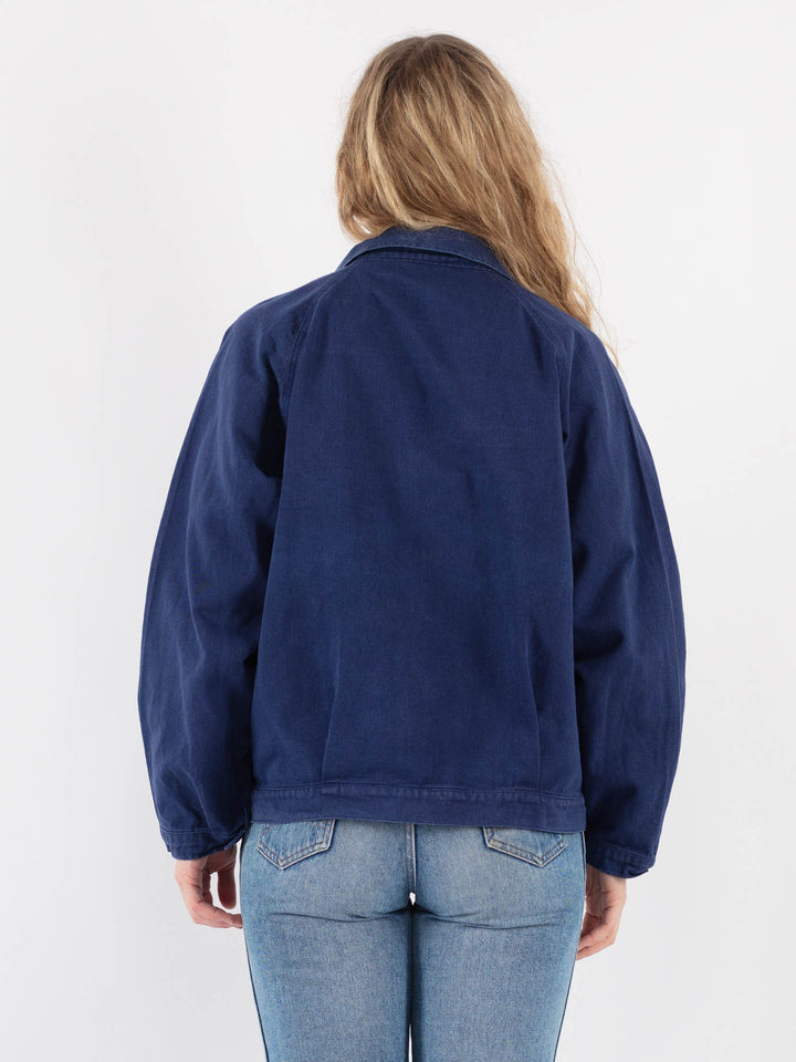 Vintage 90's Women Work Jacket in Blue