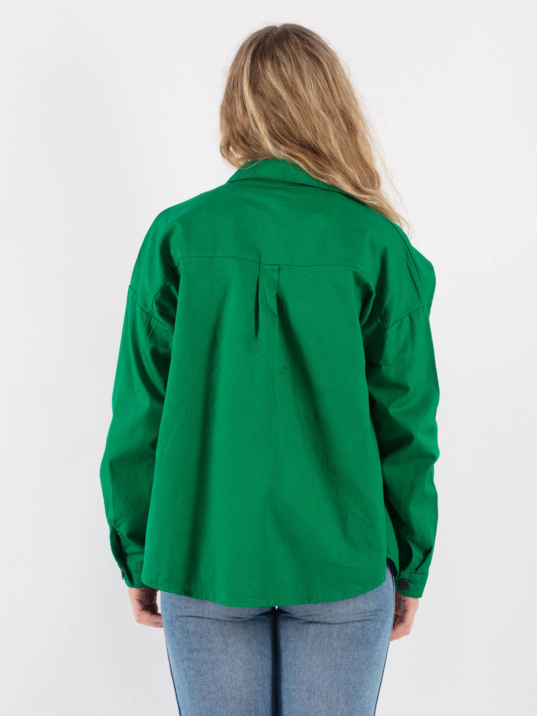 Vintage 90's Women Work Shirt in Green