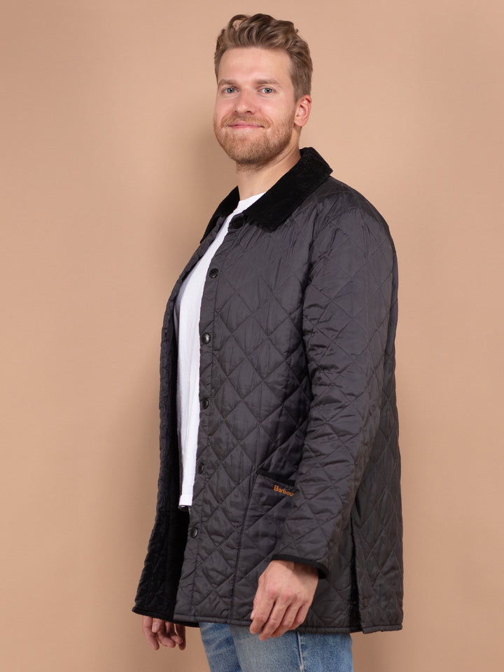 Vintage 00's Men Barbour Quilt Jacket in Grey - NorthernGrip