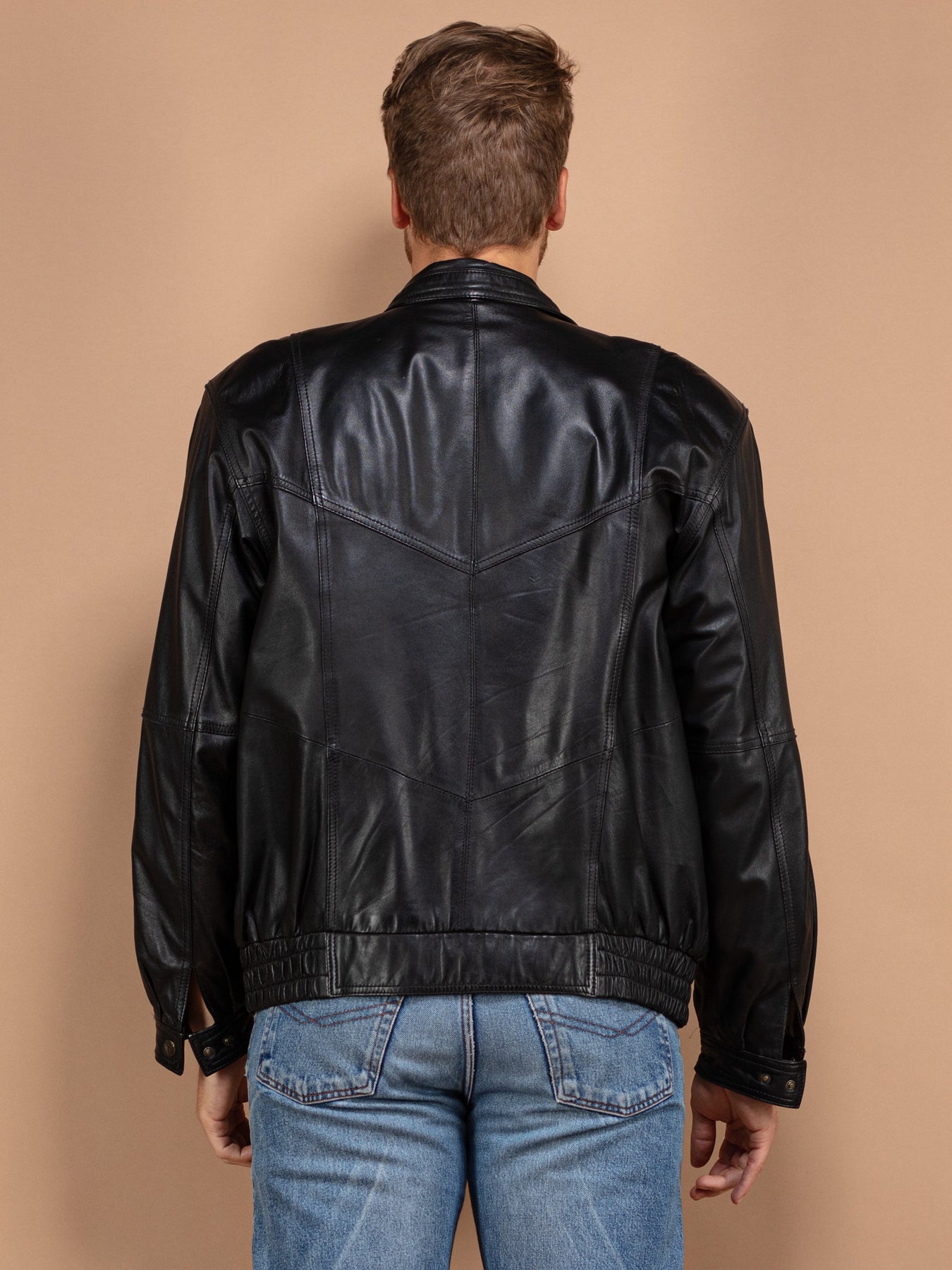Online Vintage Store | 90's Men Leather Jacket | Northern Grip