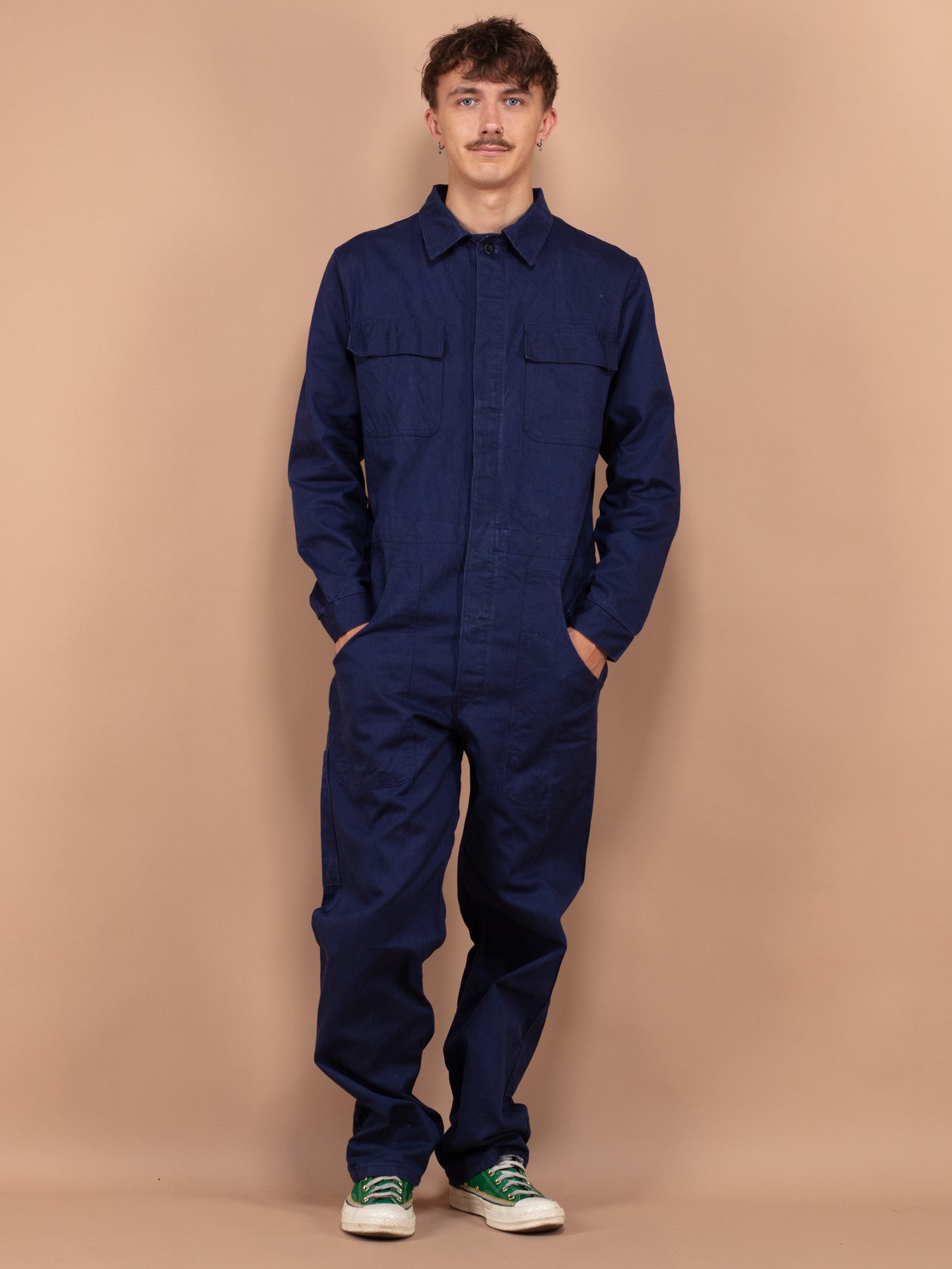 Mens Short Sleeve Work Jacket Tops Pocket Workers Shirt Mechanic Uniform  Costume