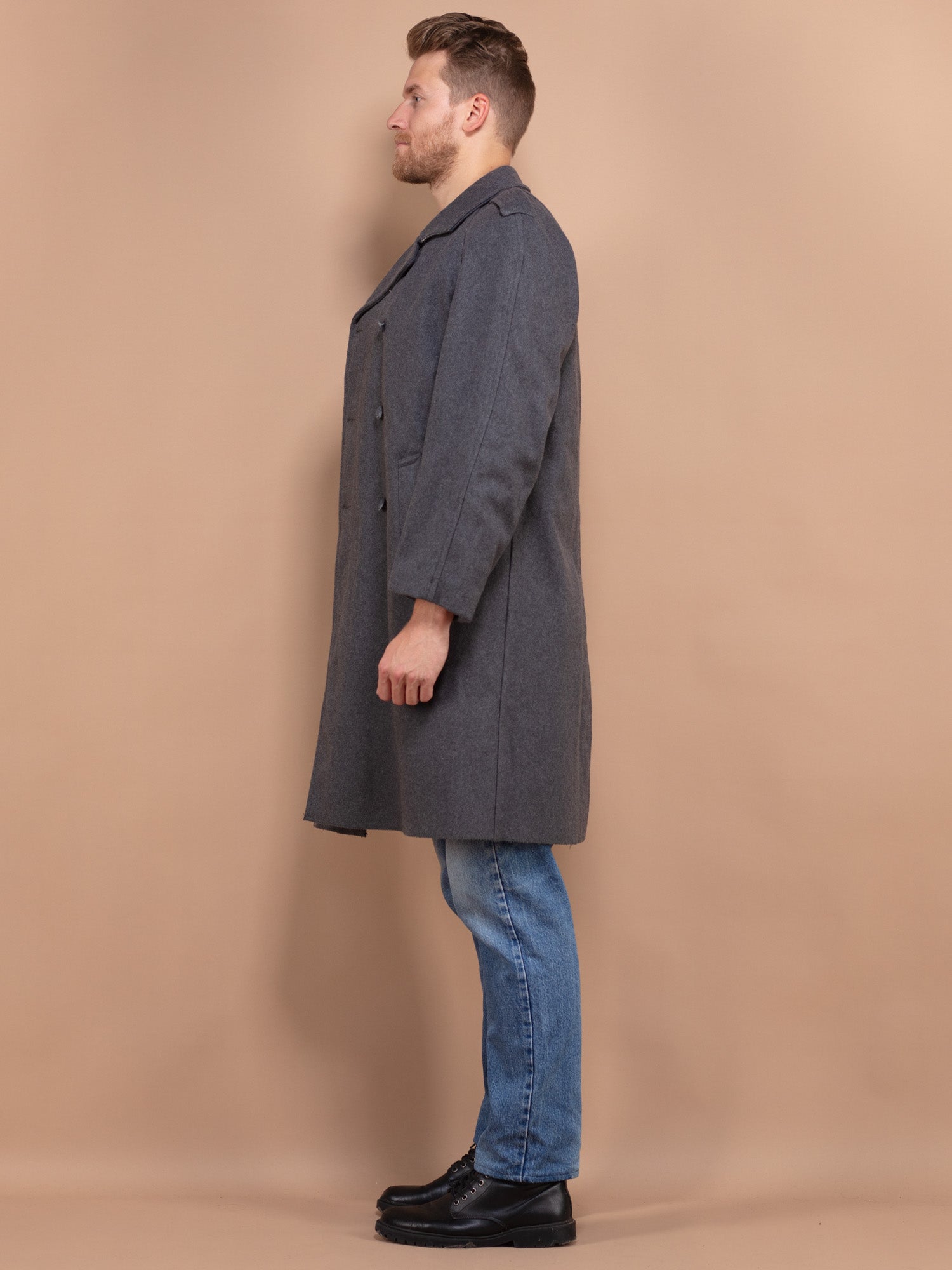 Online Vintage Store 70 s Men Military Wool Coat Northern Grip NorthernGrip