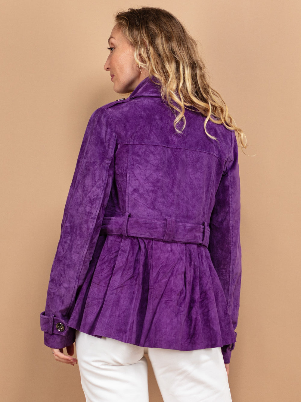 Vintage 00's Women Suede Jacket in Purple - NorthernGrip