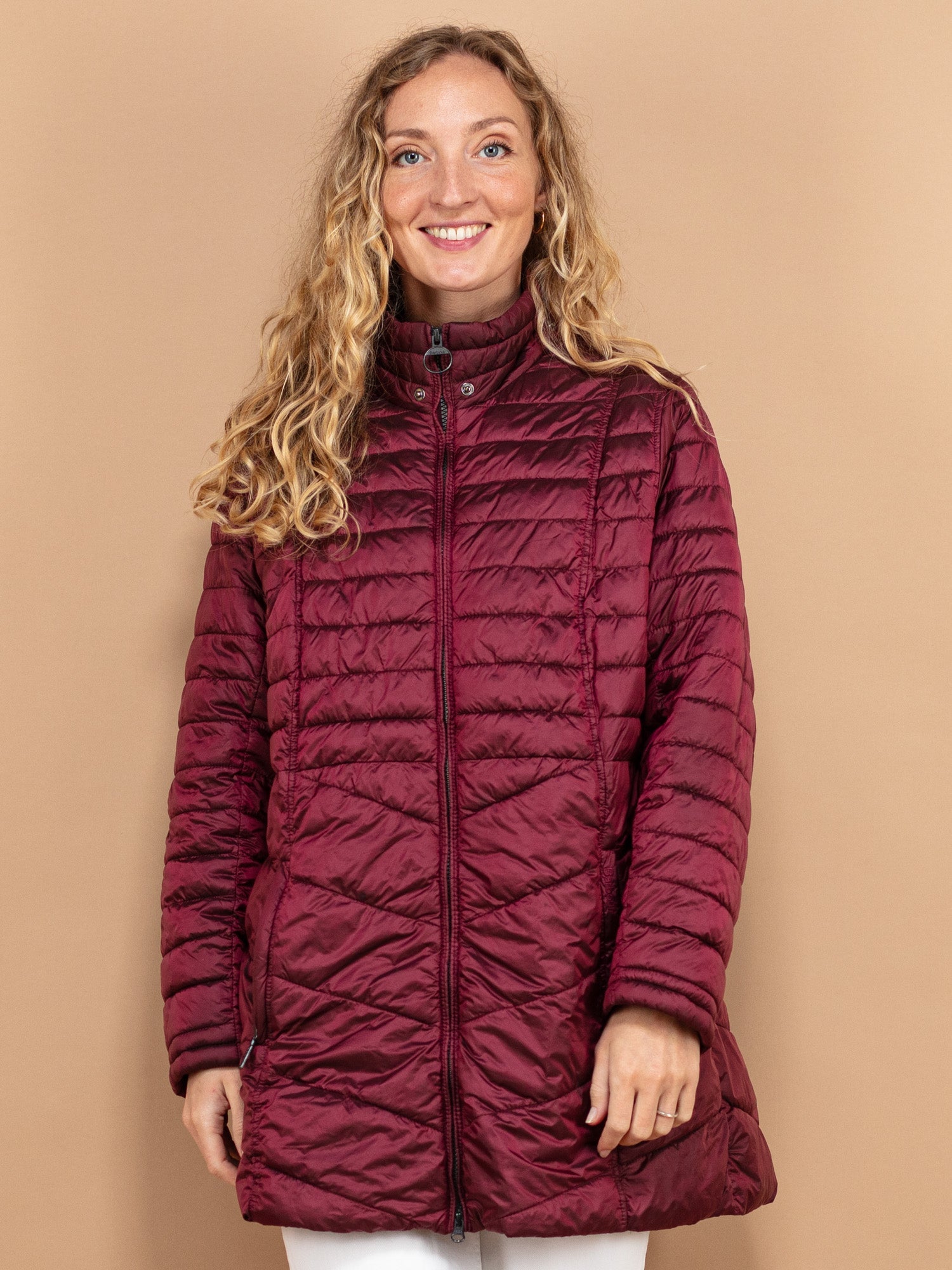 Maroon barbour jacket online