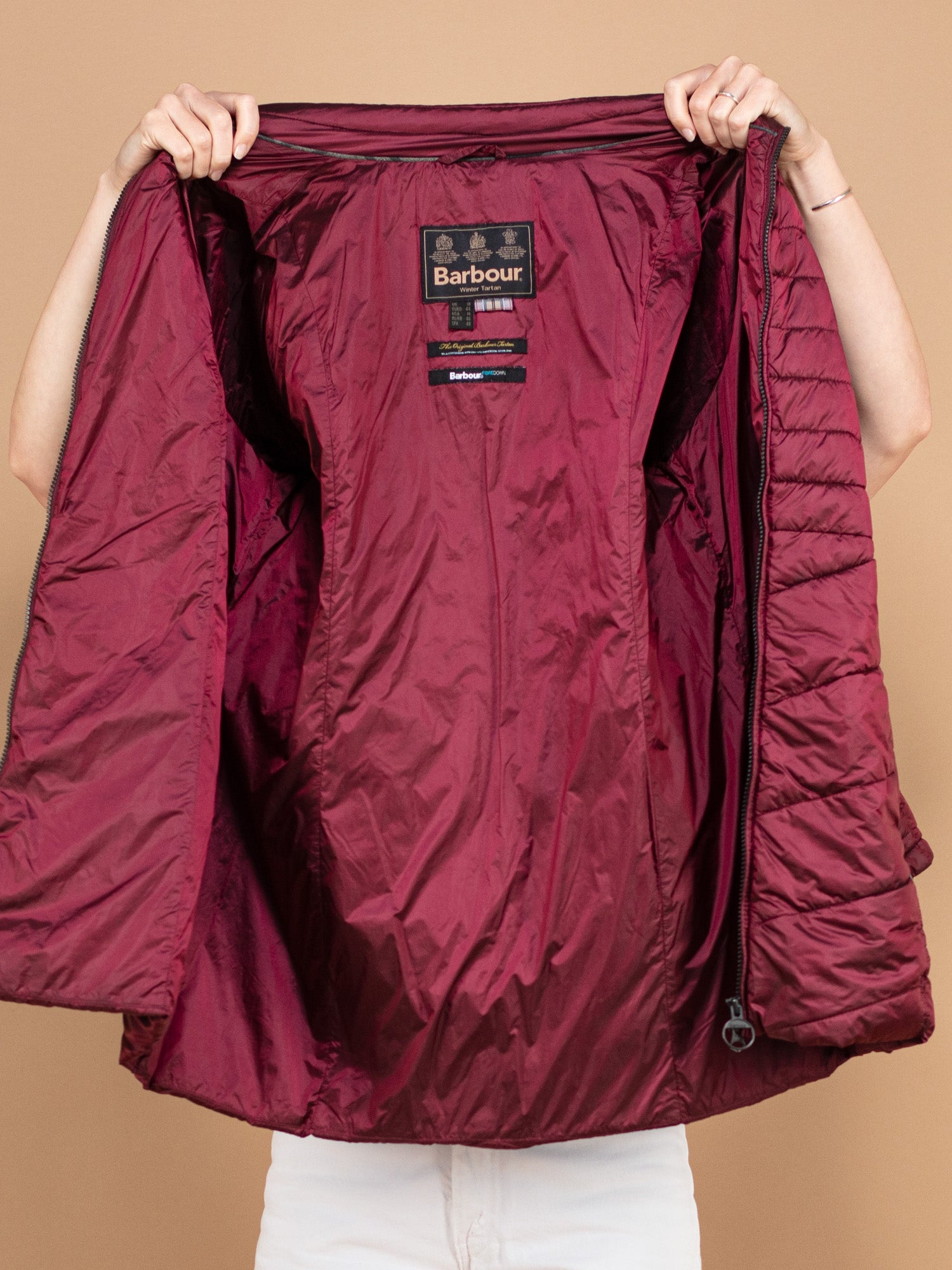 Barbour Forth Quilted newest Jacket Burgundy