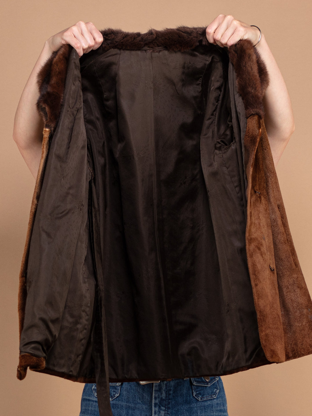 Vintage 60's Women Fur Coat in Brown - NorthernGrip