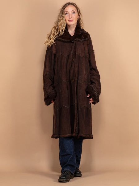 Vintage-Women-Lapin-Fur-Coat-