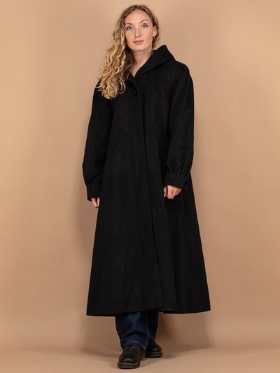 Loden Cashmere Overcoat, Size M Medium Retro Cashmere Coat, Elegant Women's Coat, Black Cashmere Coat Women, Loden Wool Coat, Wool Outerwear