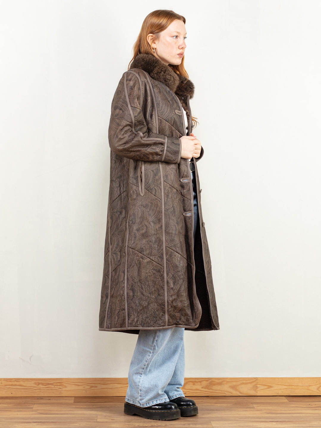 Vintage 80's Women Penny Lane Coat in Brown - NorthernGrip