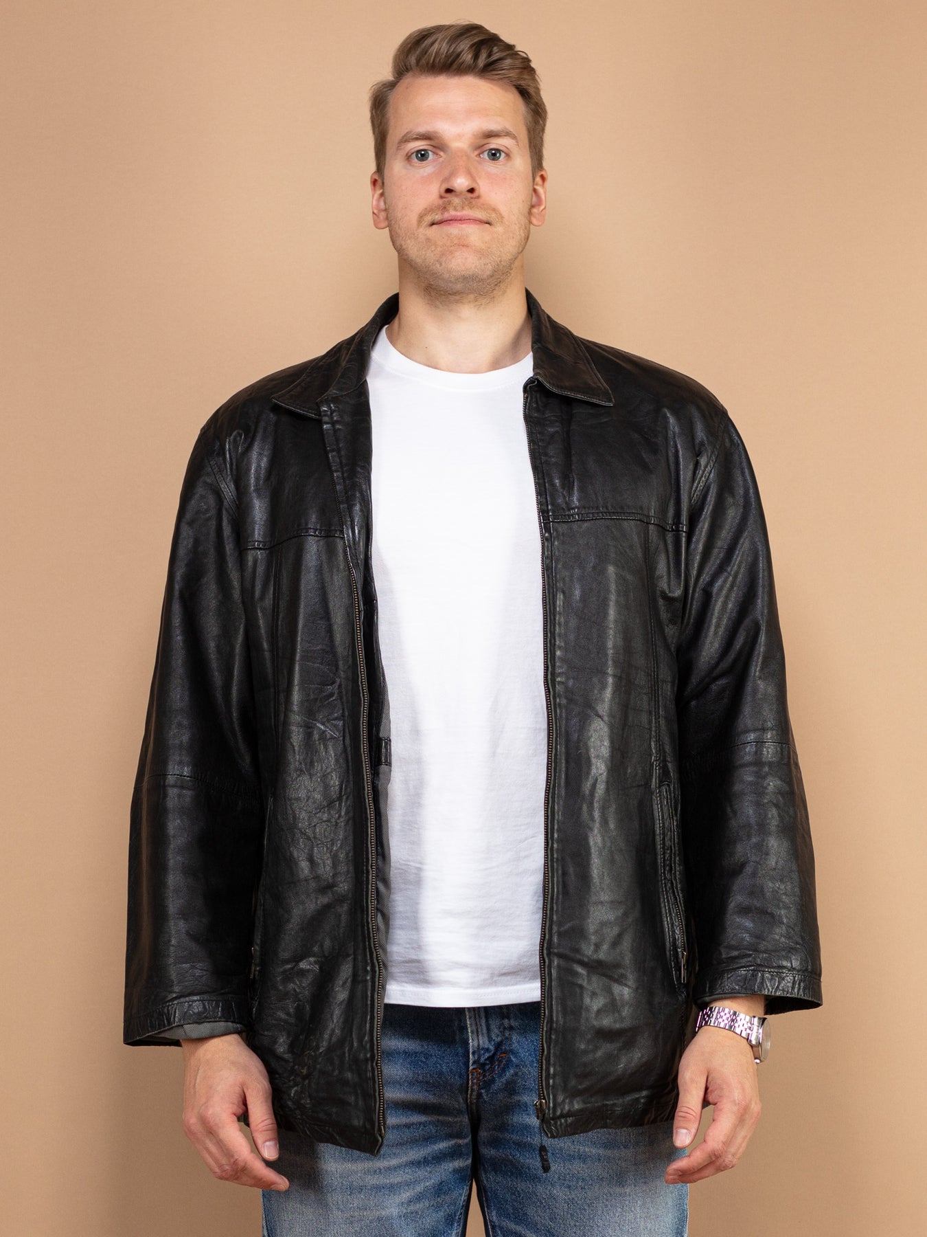 Online Vintage Store | 90's Leather Jacket | Northern Grip