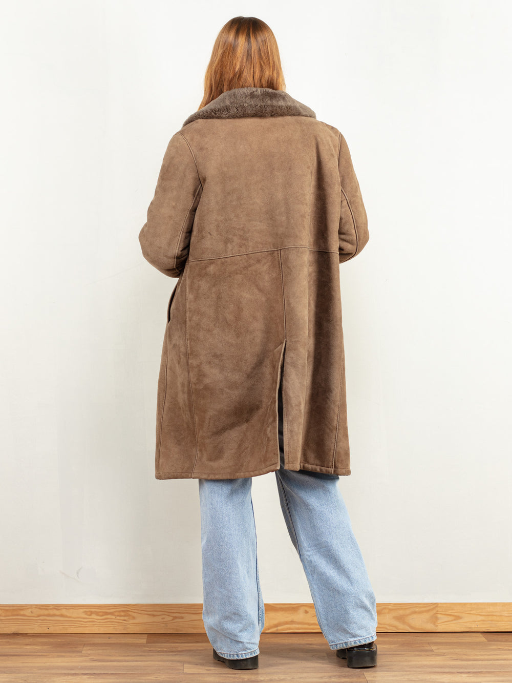 Vintage 80's Women Sheepskin Coat in Brown - NorthernGrip
