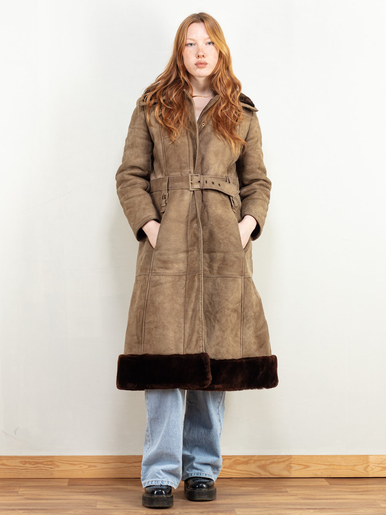 Vintage sheepskin coat online womens