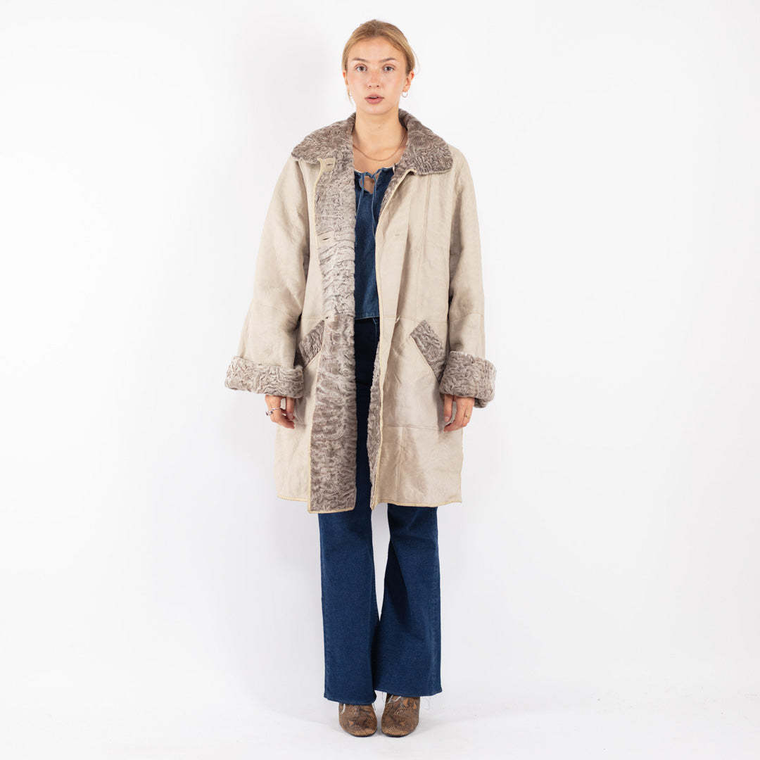 Vintage 80's Women Coat in White