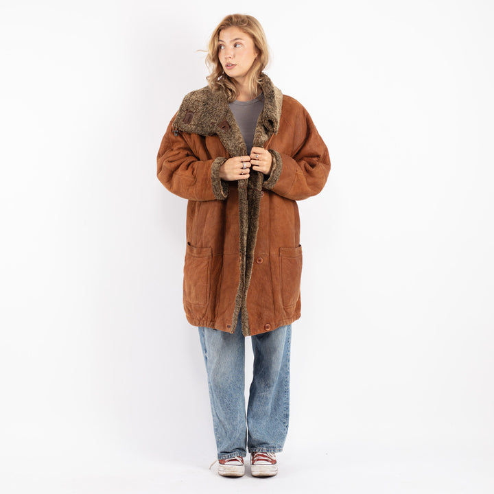 Vintage 80's Women Sheepskin in Brown