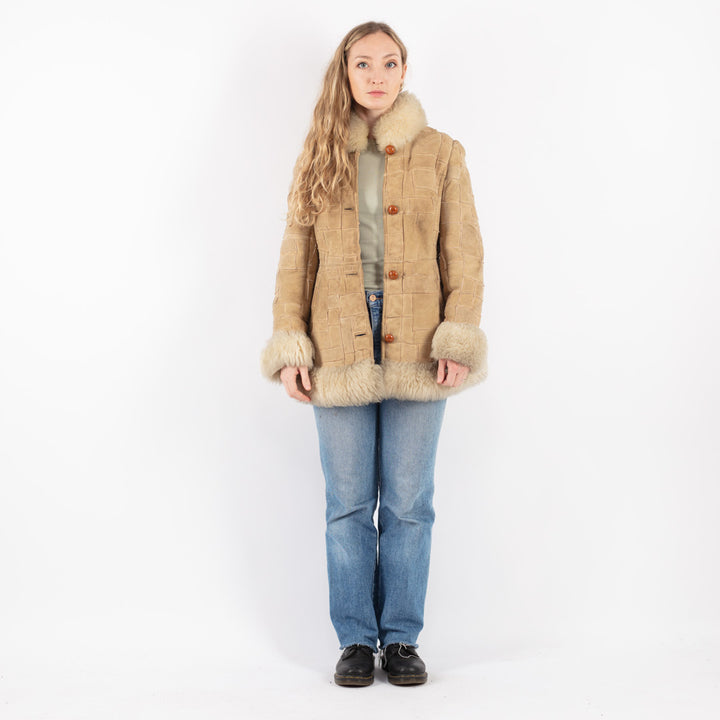 Vintage 70's Women Sheepskin Coat in