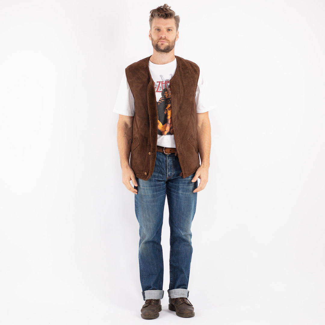 Vintage 70's Men Sheepskin Vest in