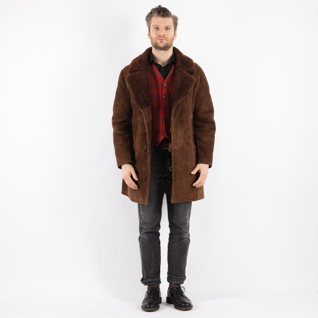 Vintage 70's Men Sheepskin in Brown