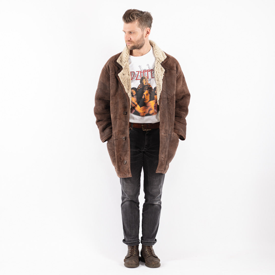 Vintage 90's Men Sheepskin Coat in