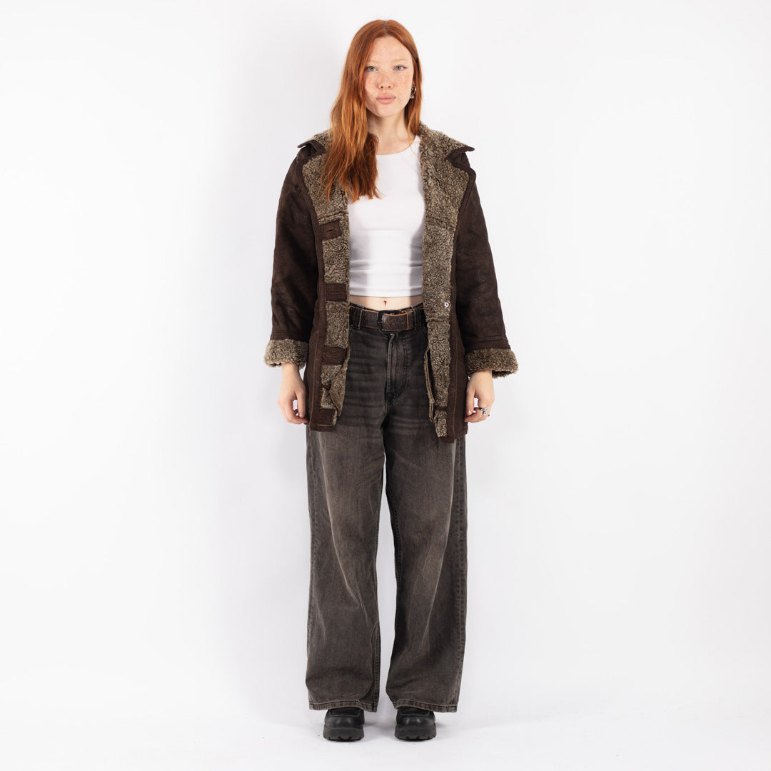 Vintage 90's Women Sheepskin in Brown