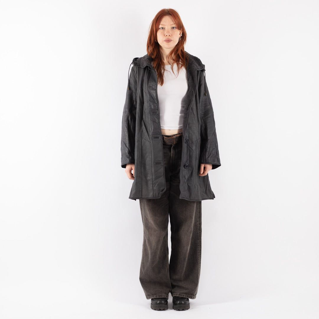 Vintage 90's Women Sheepskin in Gray