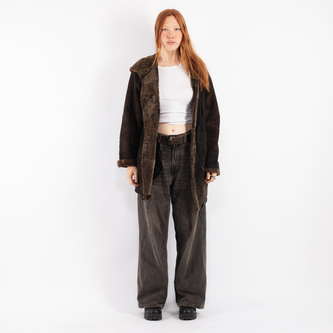 Vintage 90's Women Sheepskin in Brown