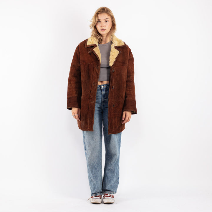 Vintage 70's Women Sheepskin in Brown