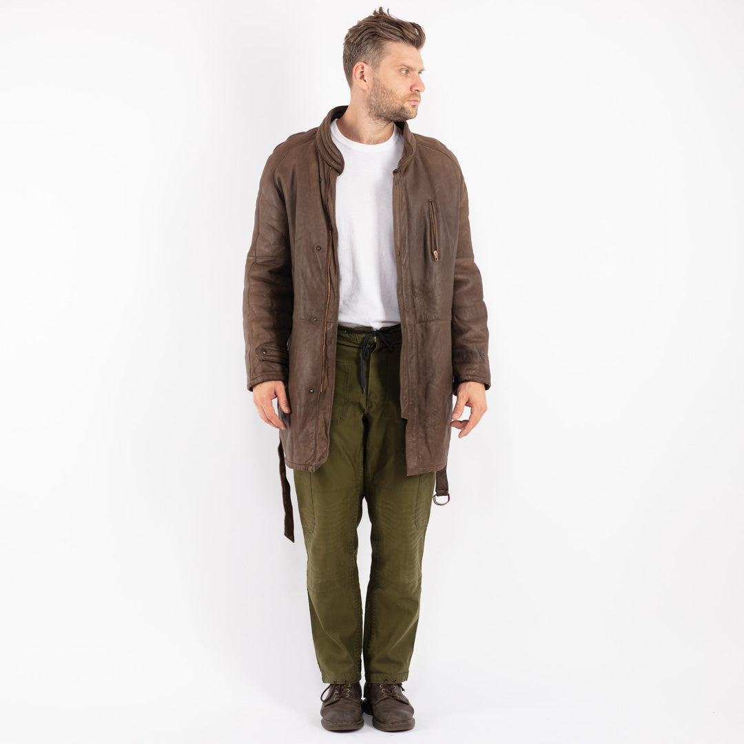 Vintage 70's Men Shearling Coat in Brown