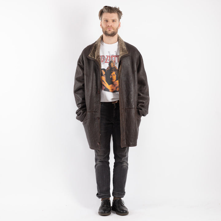 Vintage 90's Men Sheepskin in Brown